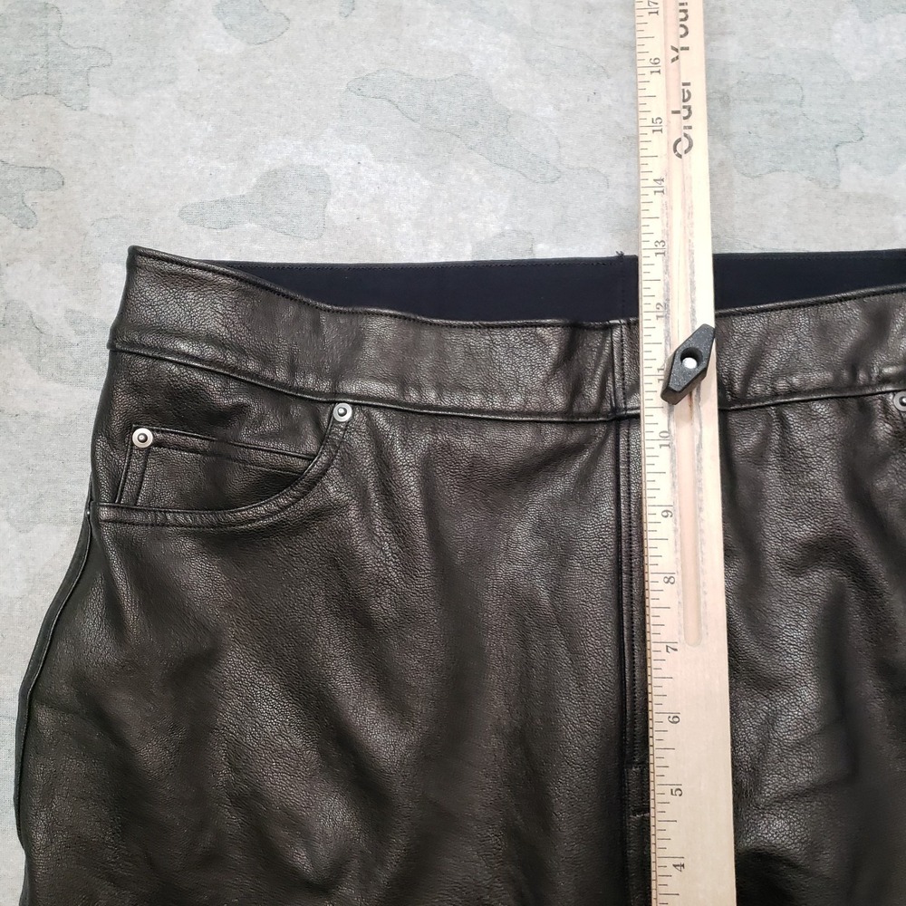 Spanx Pants Womens XL Brown Faux Leather Pockets - Picture 4 of 11